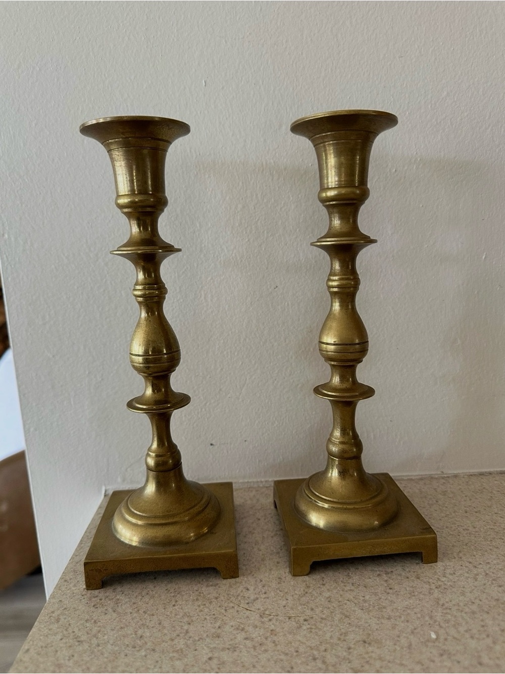 Vintage Brass Taper Candle Holders